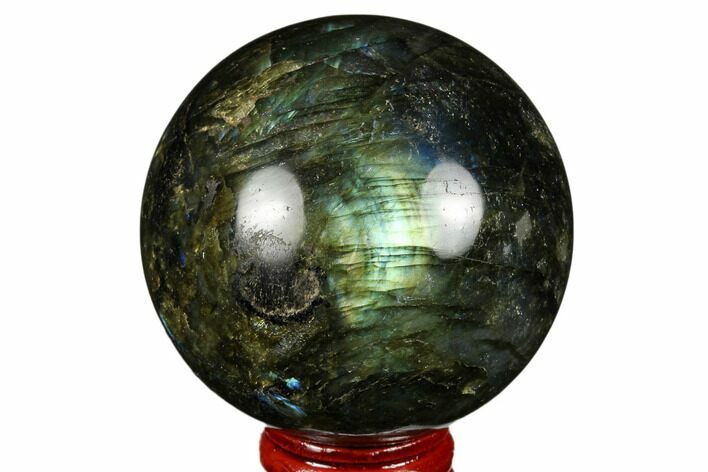 Flashy, Polished Labradorite Sphere - Great Color Play #180631